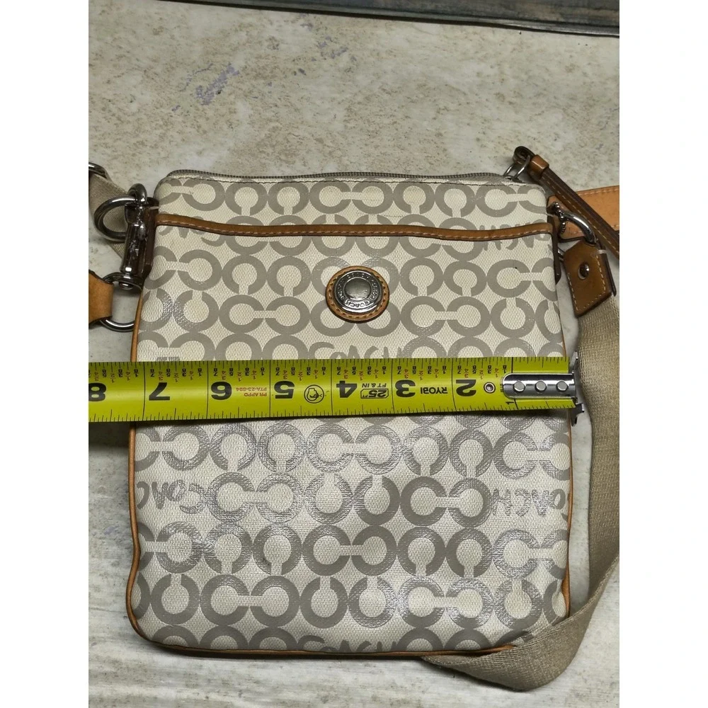 w/COA COACH #42420 Swingpack Signature Coated Canvas - Some‎ Peeling